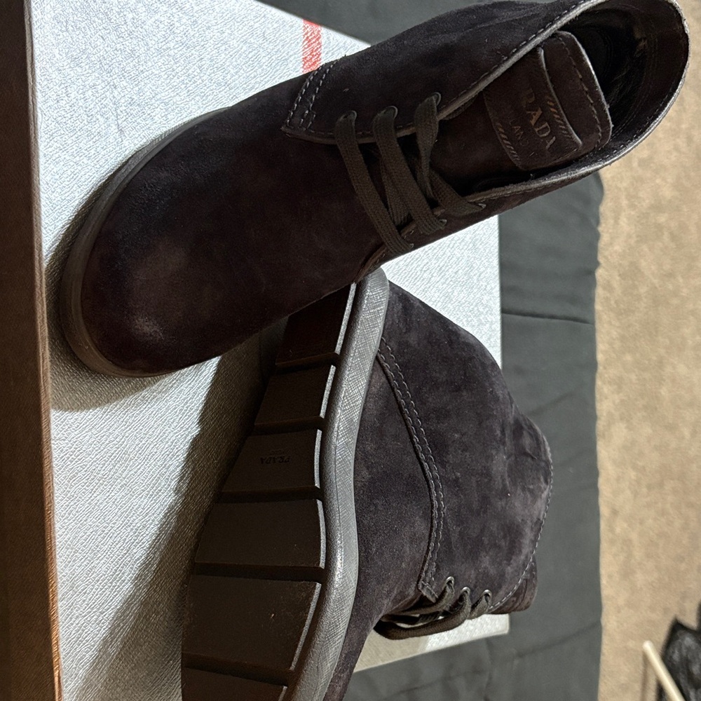 Women’s Black Prada Suede Shoes